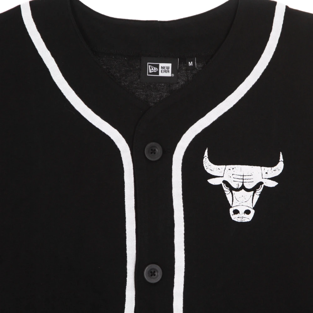 new era Chicago Bulls Distressed Logo Tee Jacket Black Heren
