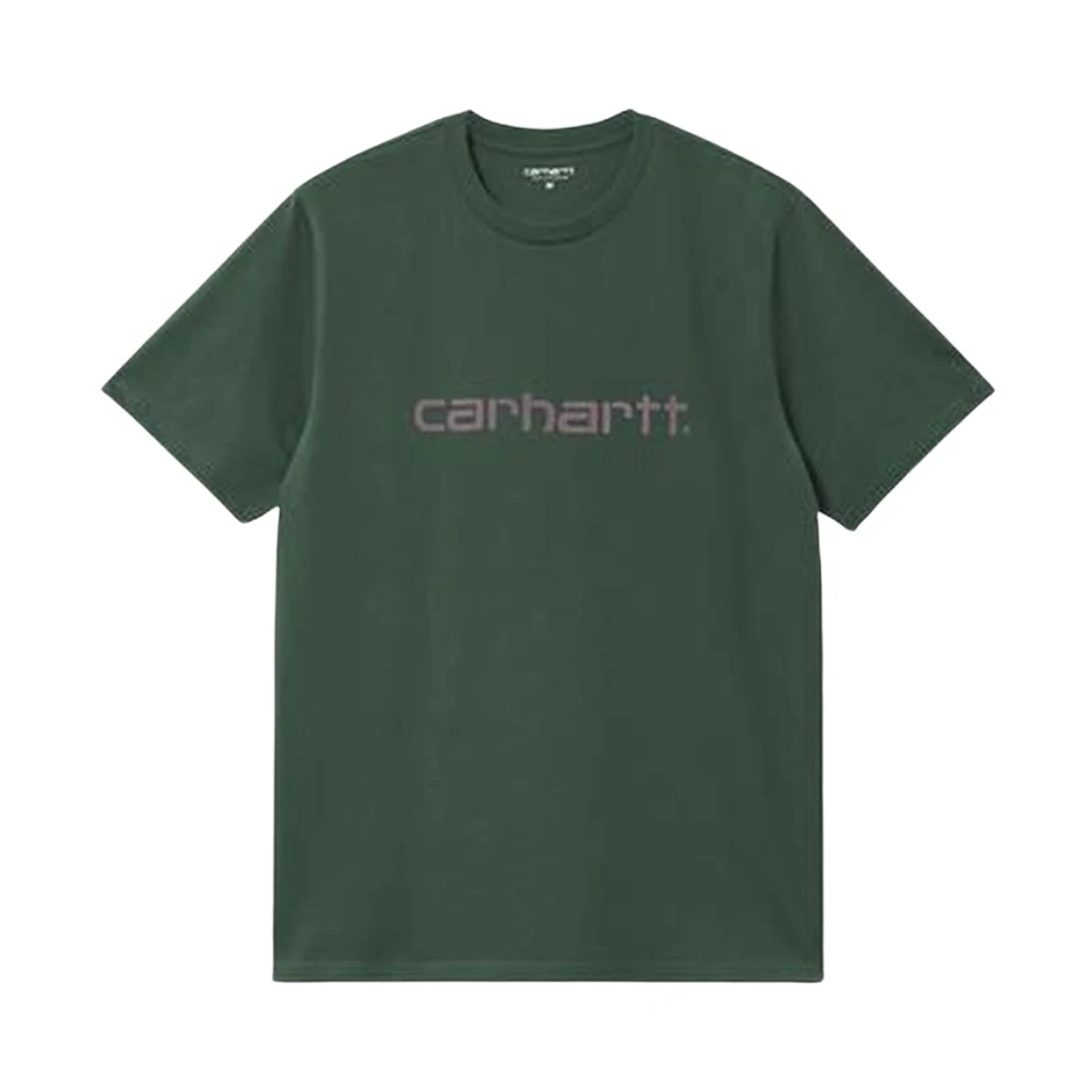 Carhartt Wip Uomo Verde Short Sleeve Script T-Shirt