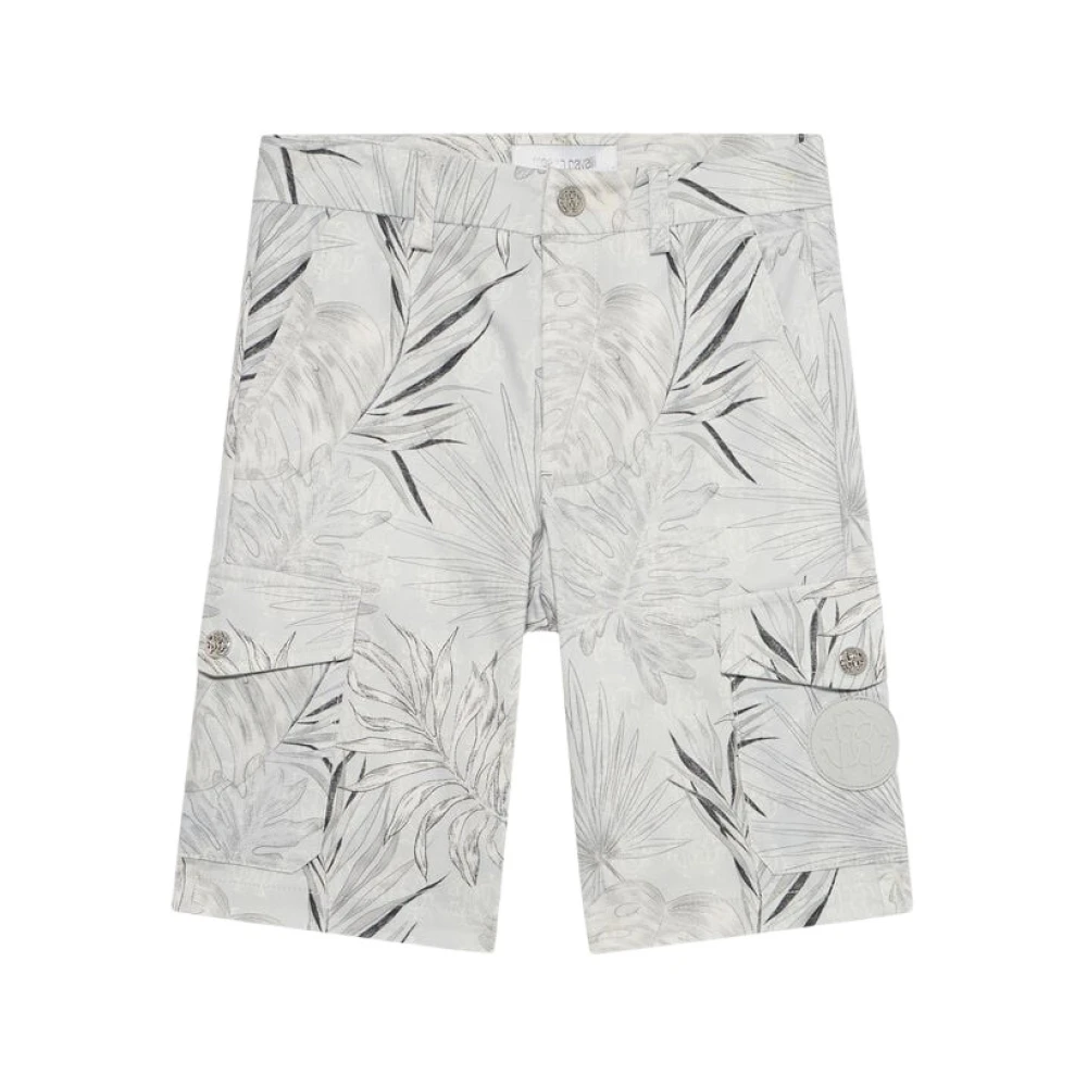 Roberto Cavalli Boys Gray Shorts, 8 Y, Tropical Elegance Shorts