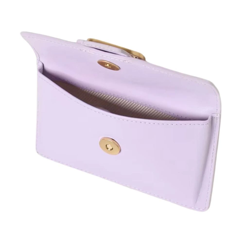 Twinset Leren portemonnee met magnetische sluiting Purple Dames