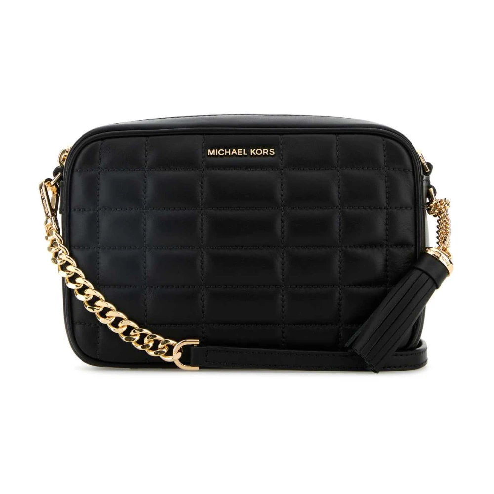 Michael Kors Jet Set Medium Quilted Leather Crossbody Bag Black Dames