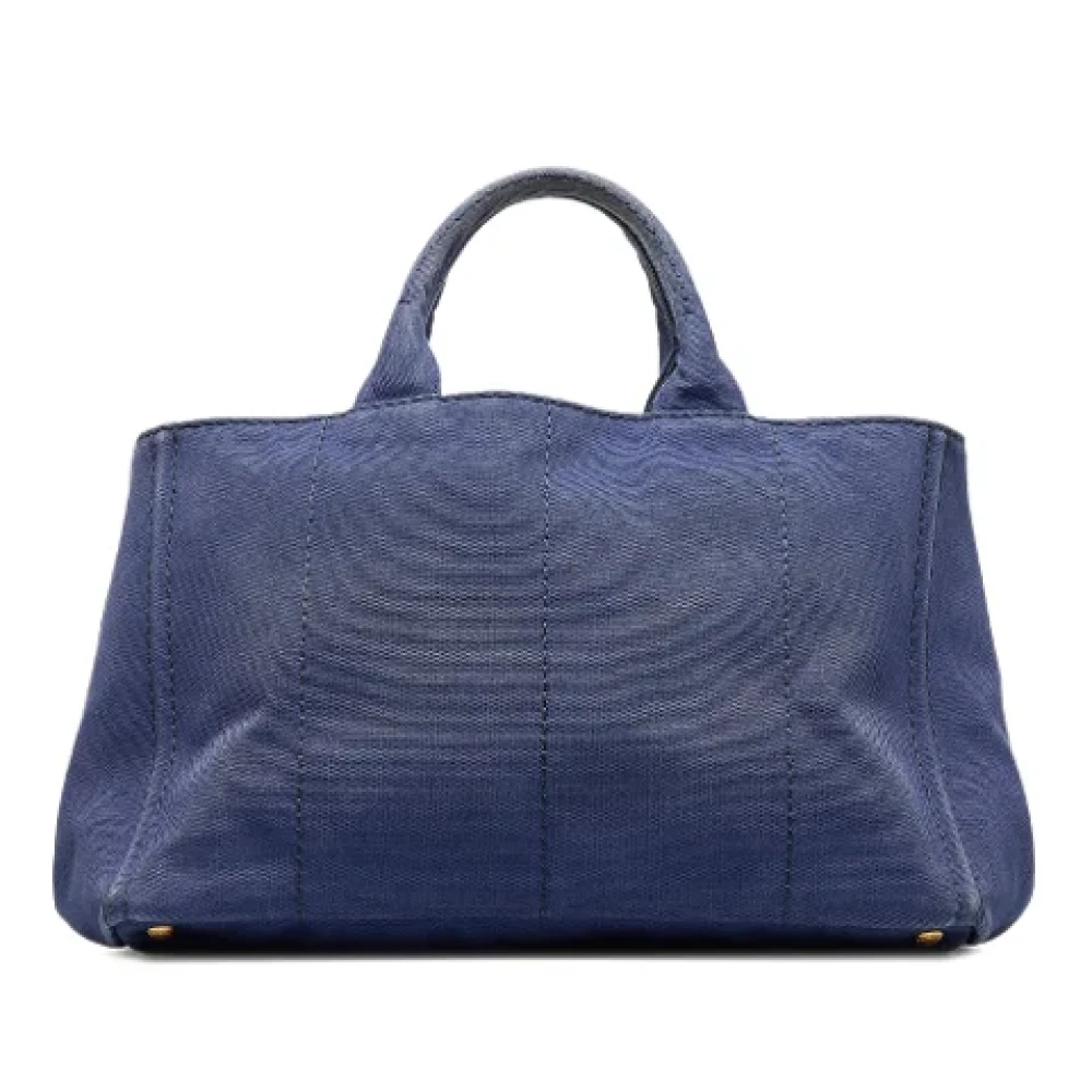 Prada Vintage Pre-owned Canvas handbags Blue Dames