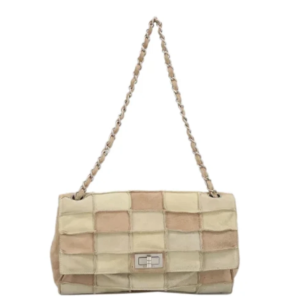 Chanel Vintage Pre-owned Suede shoulder-bags Beige Dames