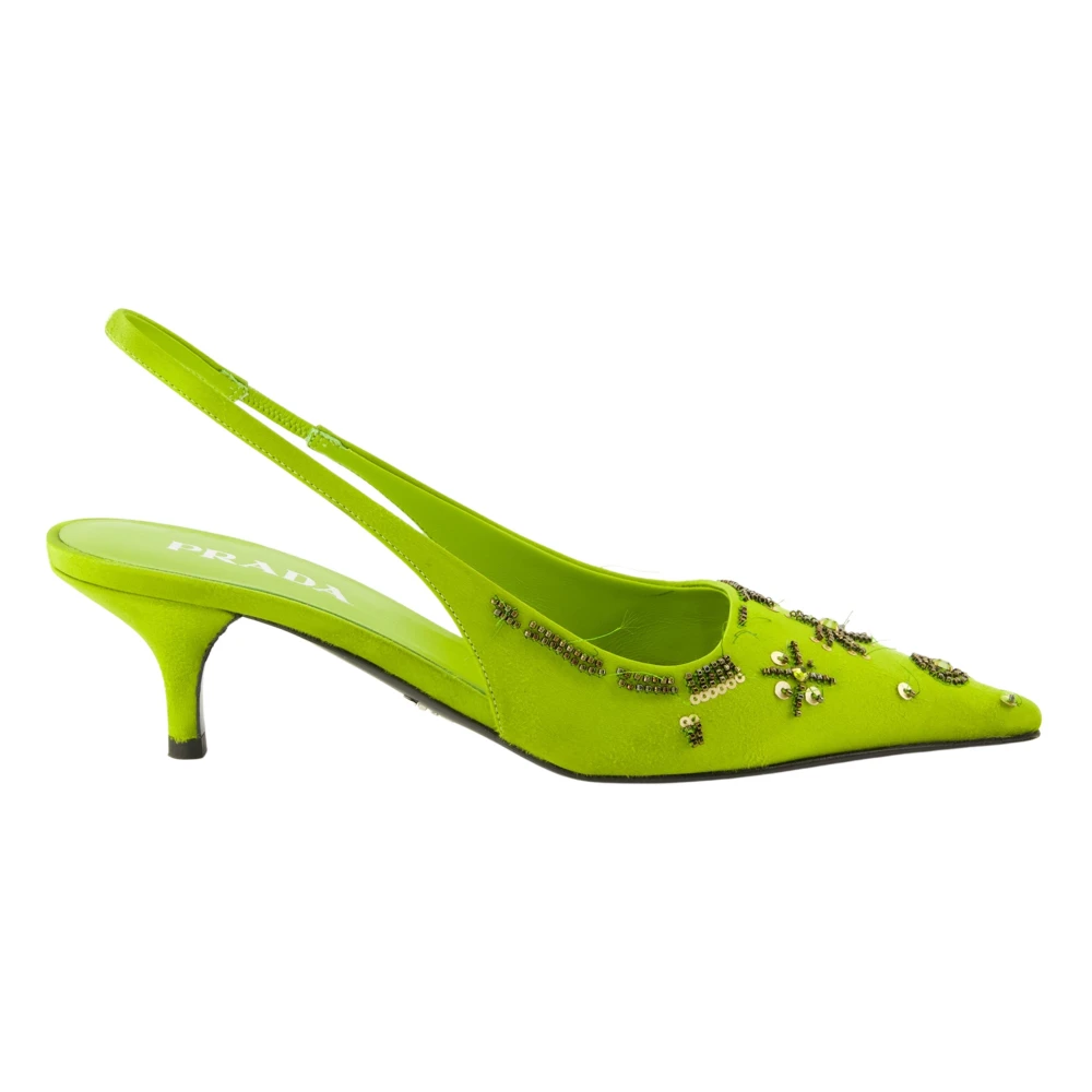 Prada Babies Pumps - Female - Pumps - Green - 5 Uk - Shoes