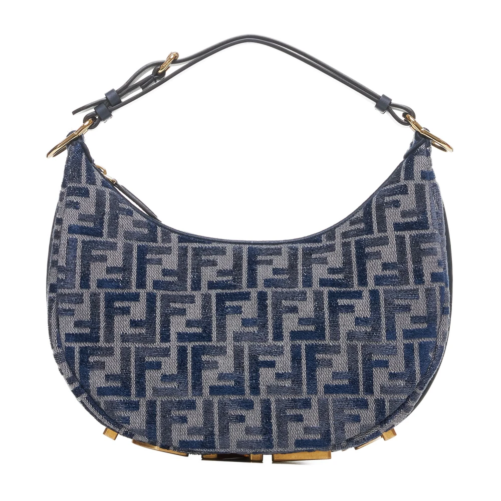 Fendi Stijlvolle graphy Schoudertas Blue Dames