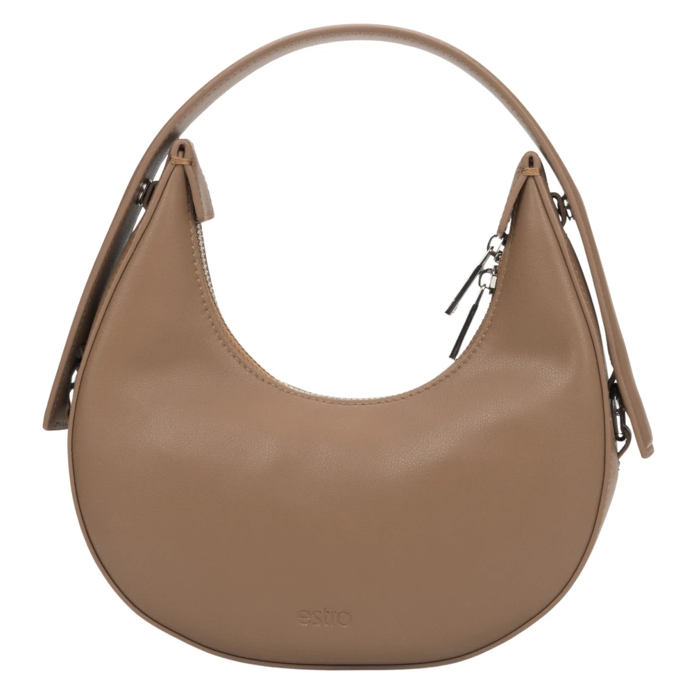 Estro Beige Halvmaanvormige Tas voor Vrouwen Beige Dames