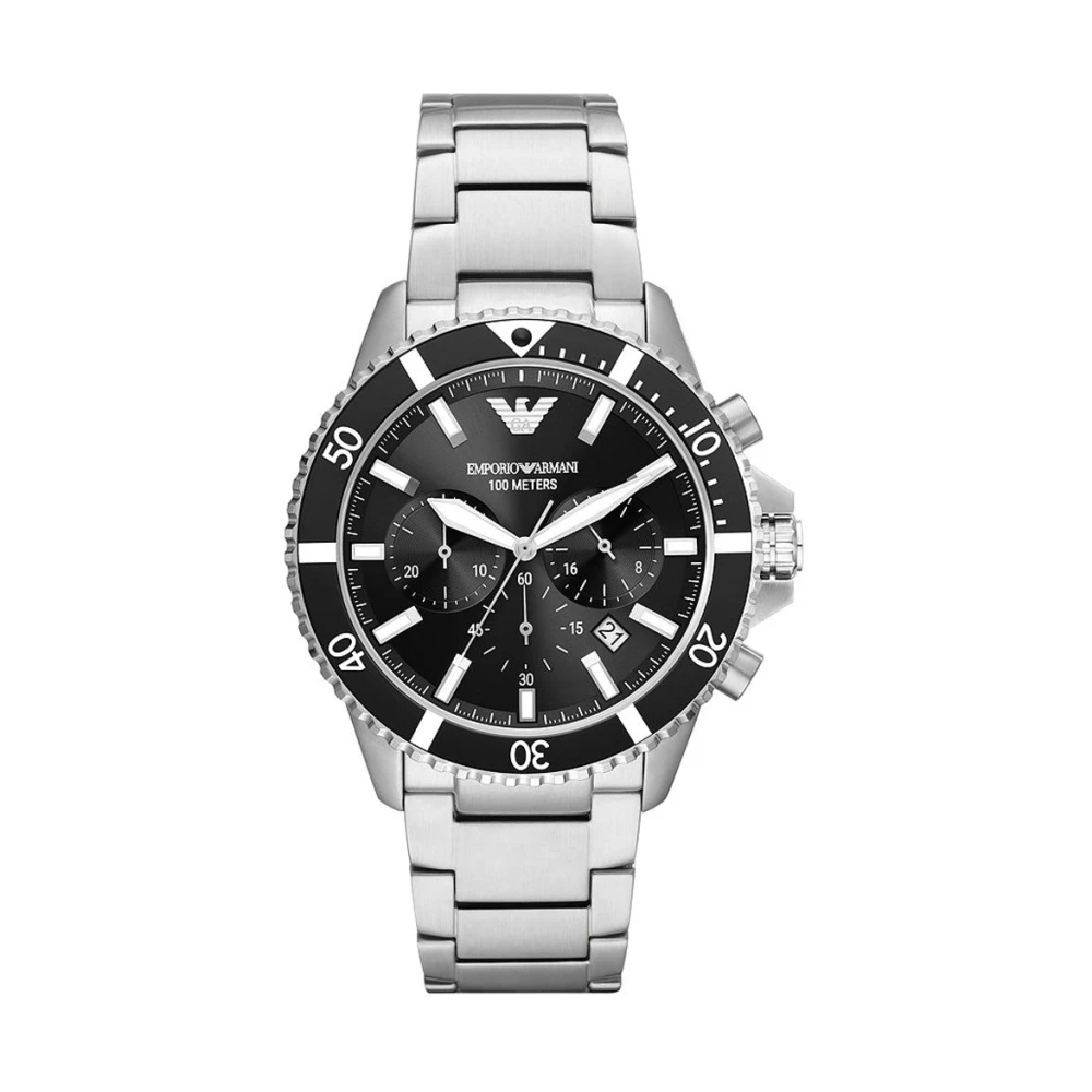 Emporio Armani Mannelijk Grijs Accessoires Heren, One Size, Ar 11360 Horloge