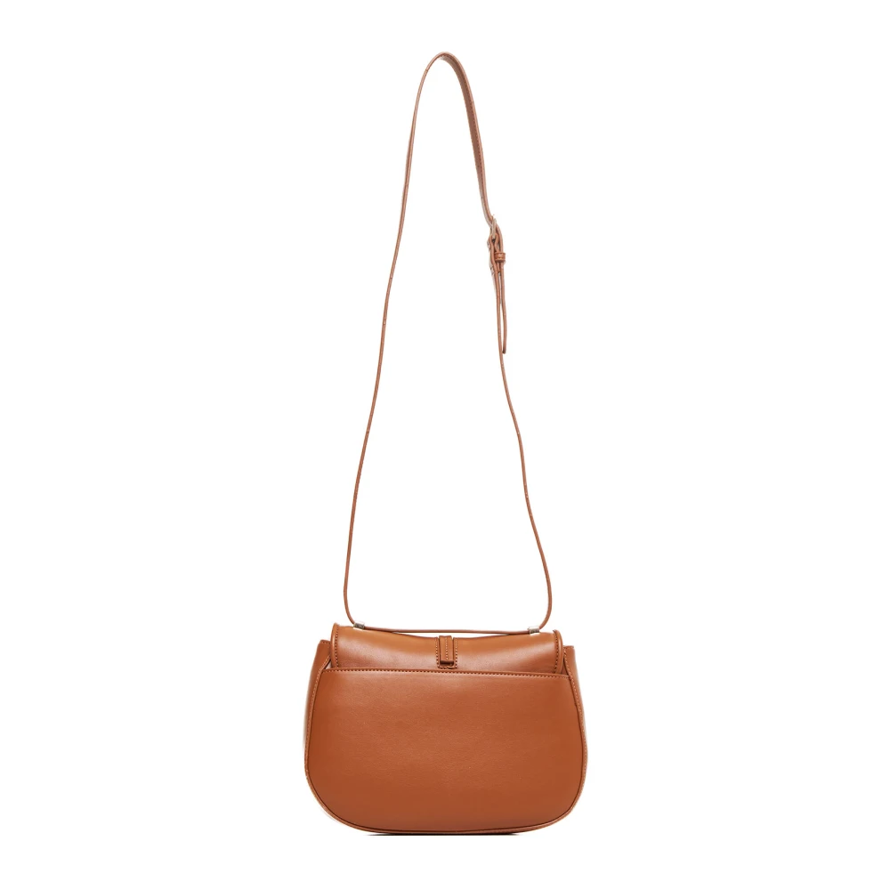 V73 Bruine Leren Tas Brown Dames