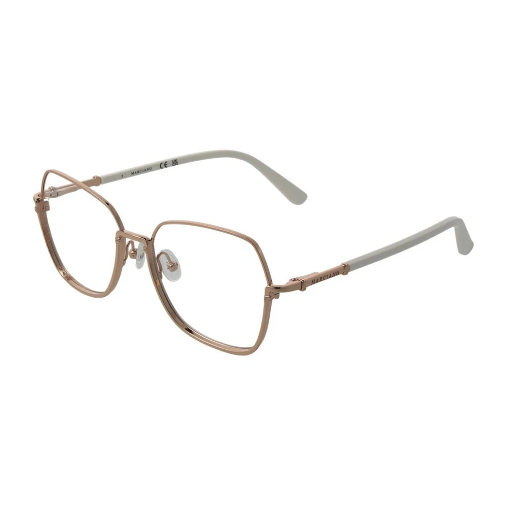 Guess Roségoud Metalen Vierkante Optische Monturen Pink Dames