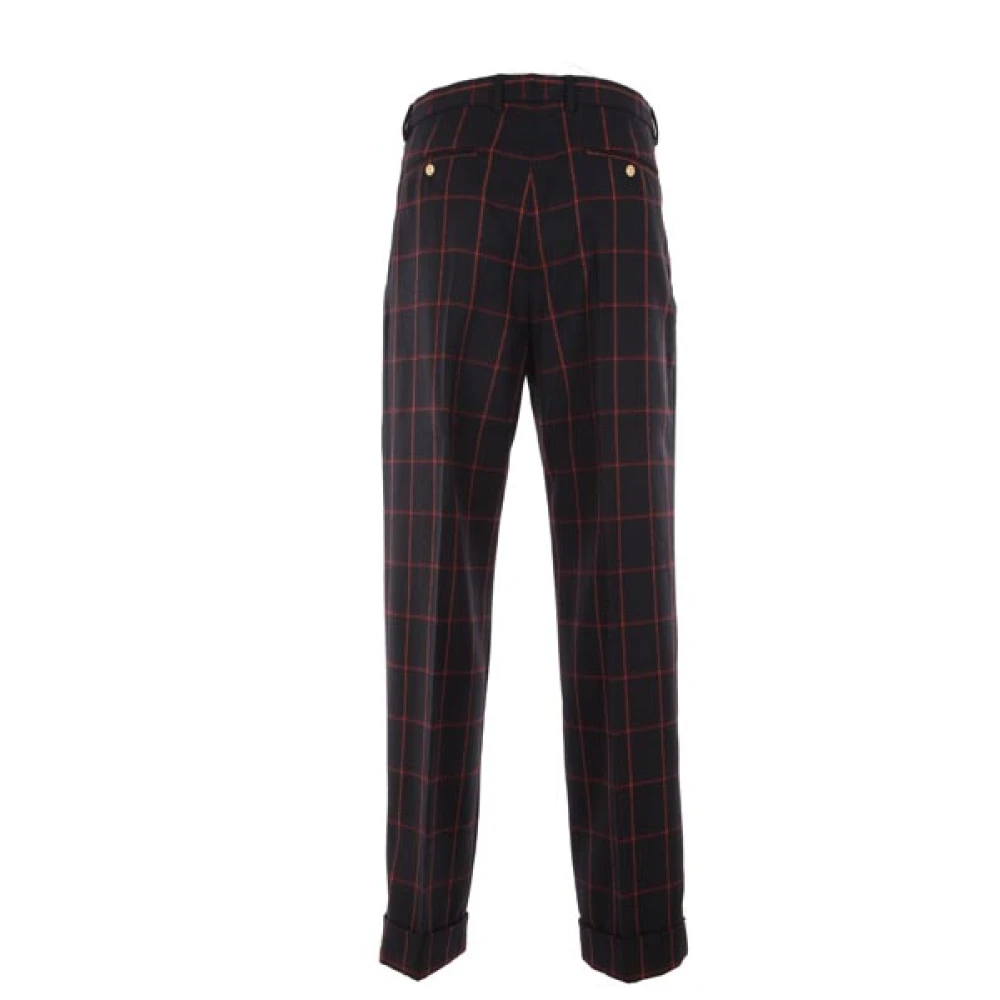 Gucci Regular-Fit Geruite Broek Black Heren