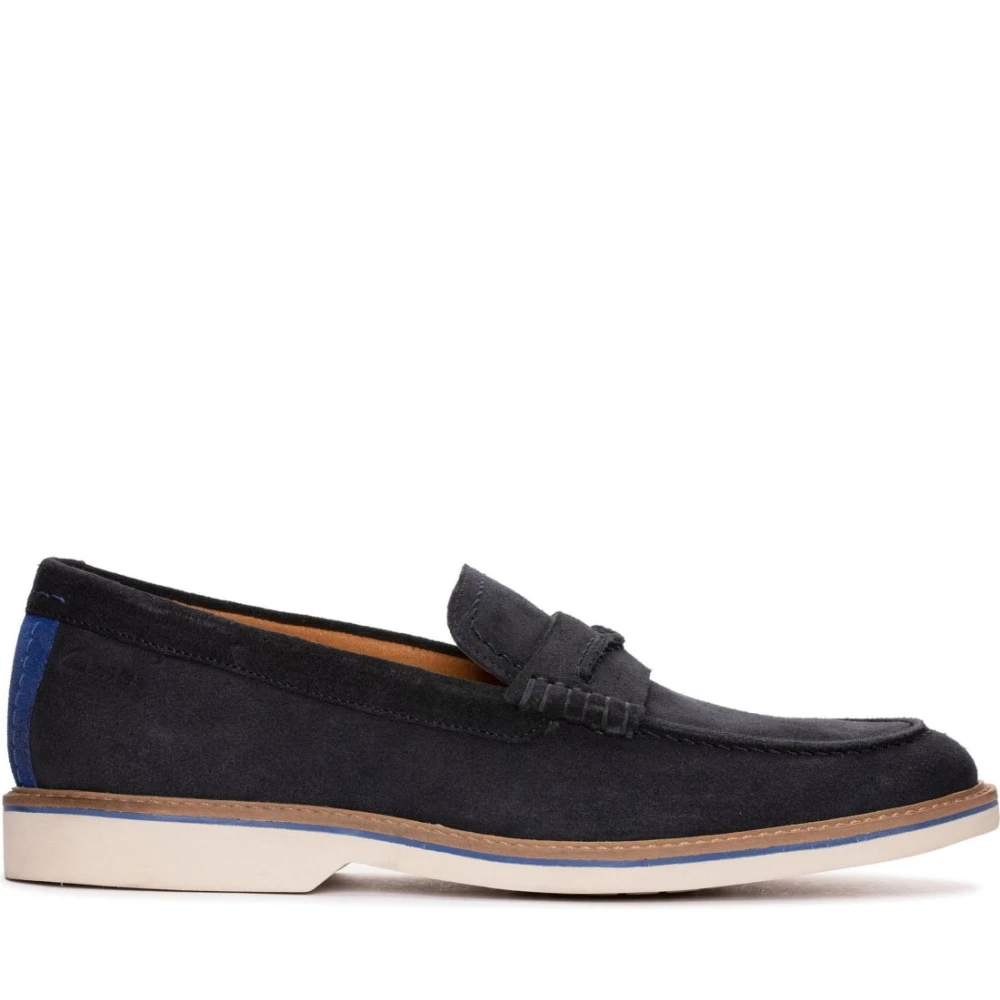 Clarks Blå Loafers för Män Blue, Herr