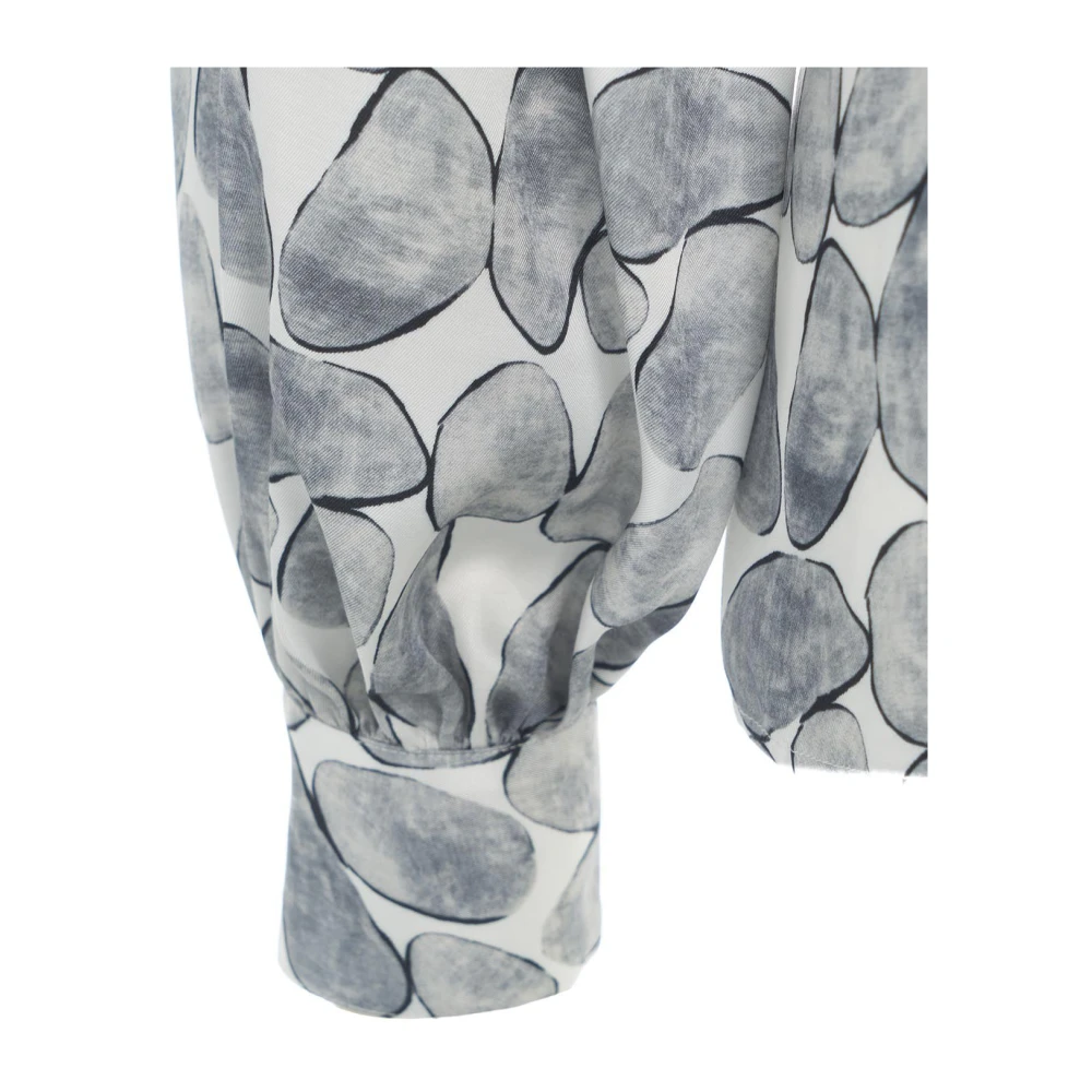 Himon's Grijze Blouse met Print Gray Dames