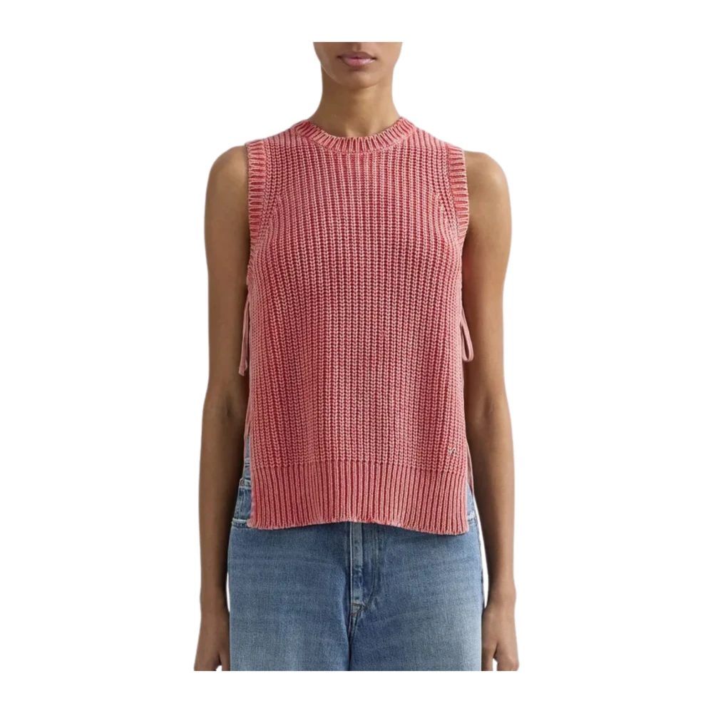 Replay Women's Pink Top Dk4208.000.g22454q - Sleeveless Tops - L - Tops