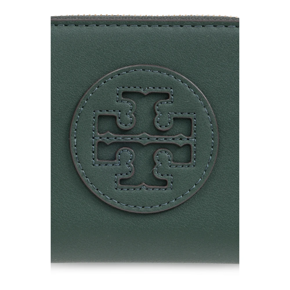 TORY BURCH Leren portemonnee Green Dames