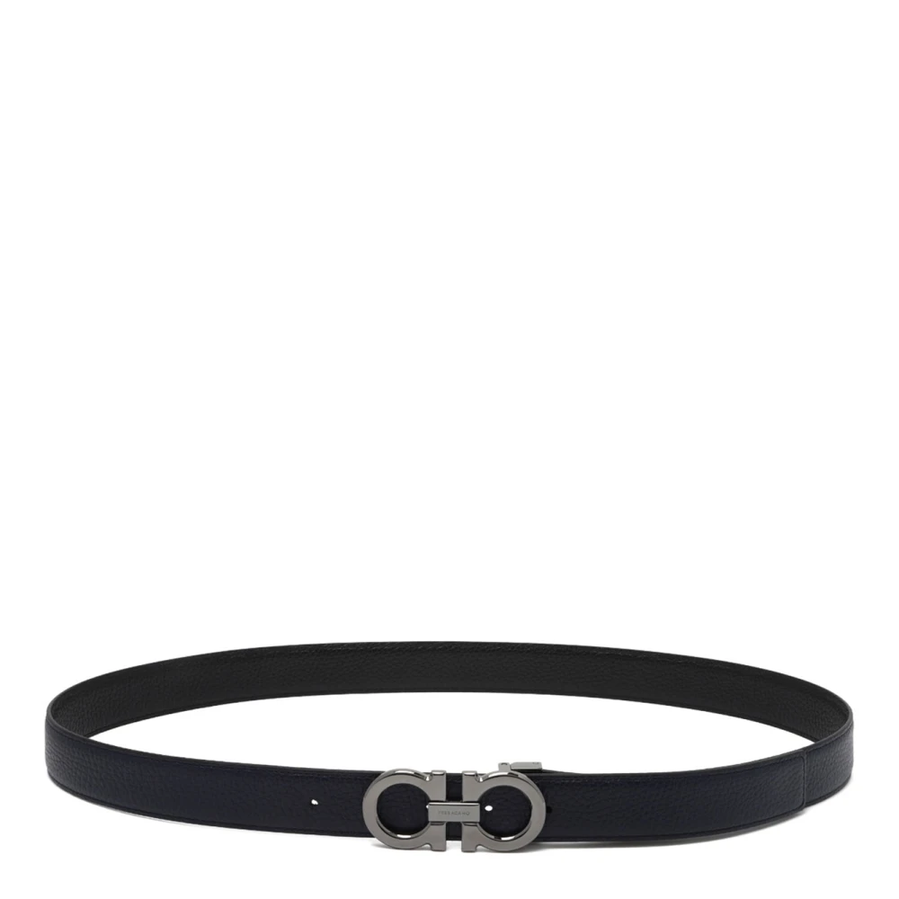 Ferragamo Men's Black Belts, 90 Cm, Gancini Belt