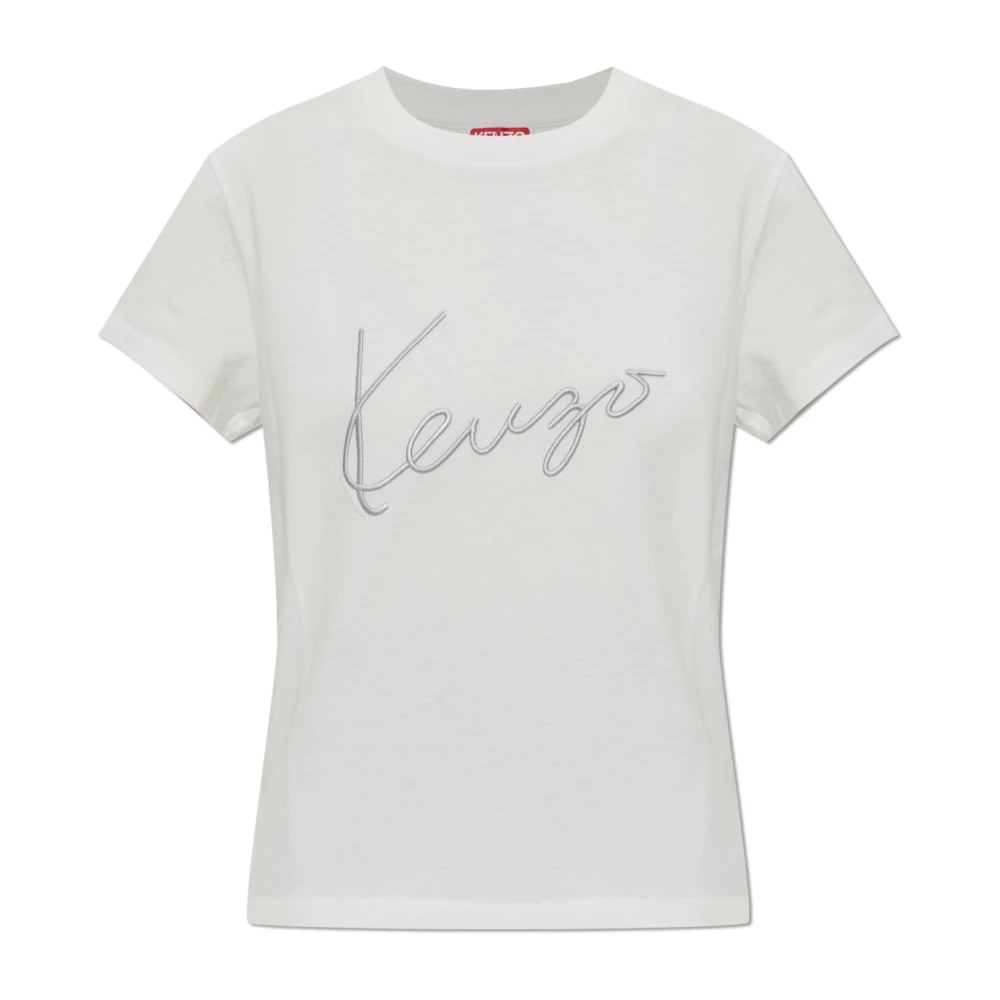 Kenzo Donna Bianco Top, L, New,