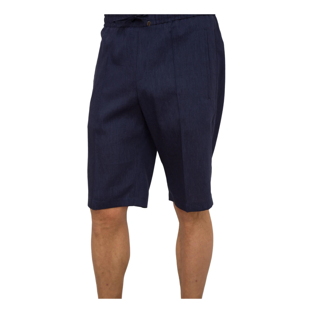 Corneliani Stijlvolle Bermuda Shorts voor Mannen Blue Heren