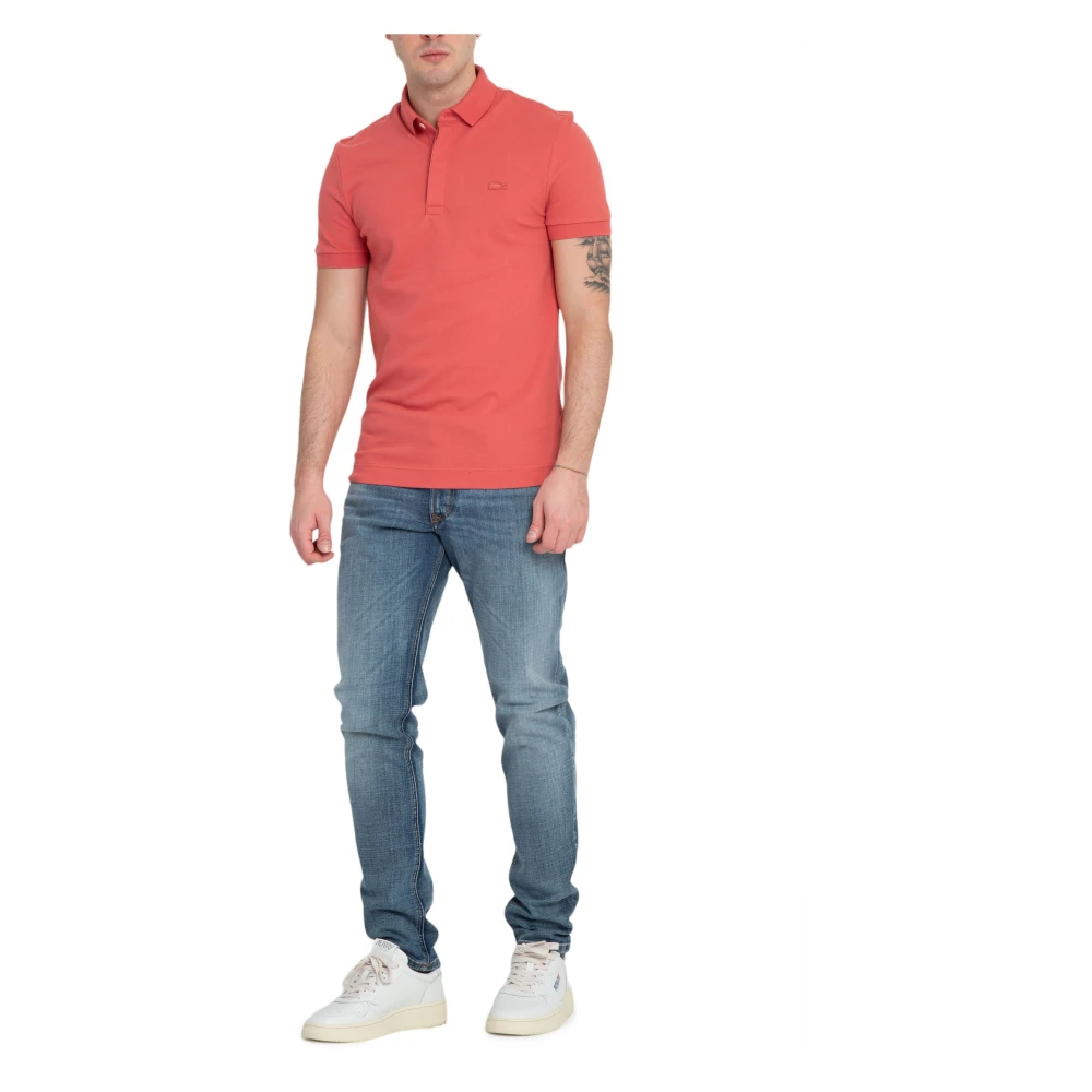 Lacoste Tonal Logo Polo Shirt in Parijs Pink Heren