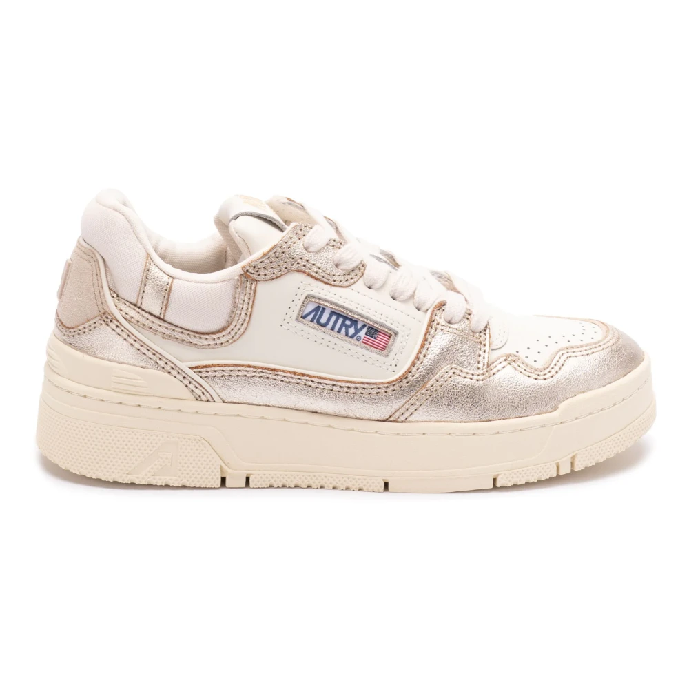 Autry Women's Multicolor Sneakers,, White Leather Trainers With Embroidery Size 5 Uk