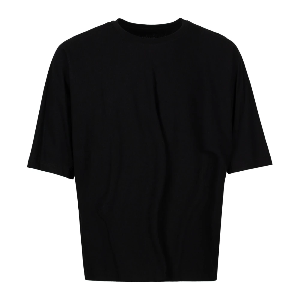 Issey Miyake Zwart Katoenen Crew Neck T-Shirt Black Heren