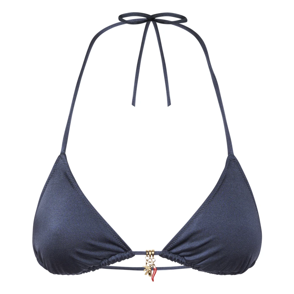 Mc2 Saint Barth Women's Blue Leah Full Adjustable Triangle Bikini Top - Bikinis - M - Swimwear