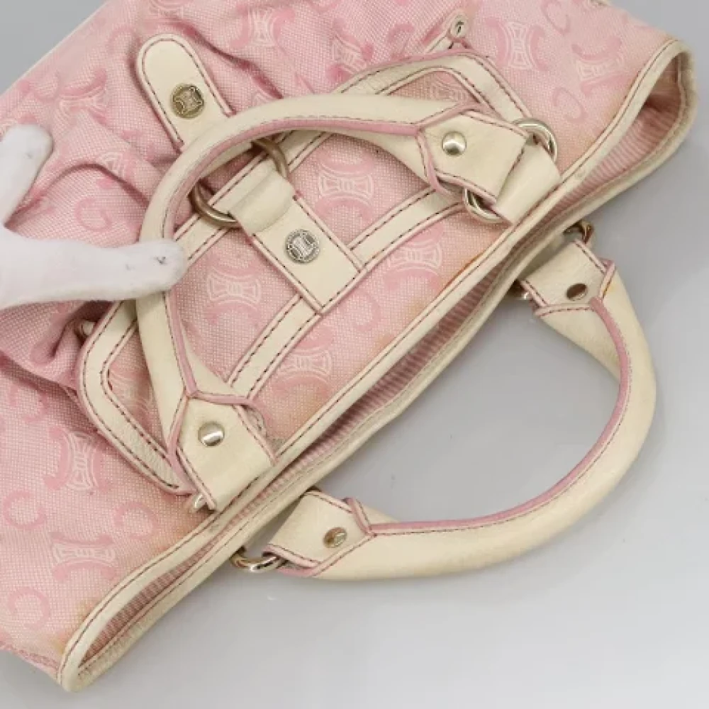 Celine Vintage Pre-owned Canvas handbags Pink Dames