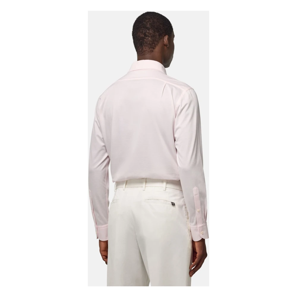 Boggi Milano Regular Fit Japanse Jersey Polo Shirt Pink Heren