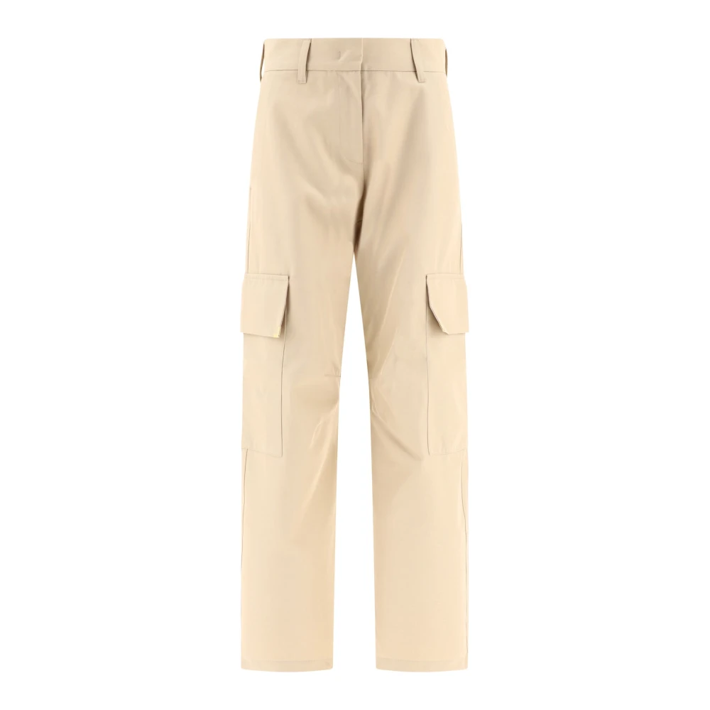 Palm Angels Straight Trousers Beige Dames