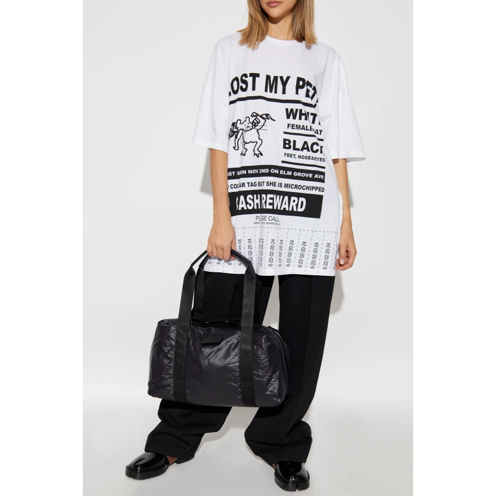 MM6 Maison Margiela Oversized T-shirt met print White Dames