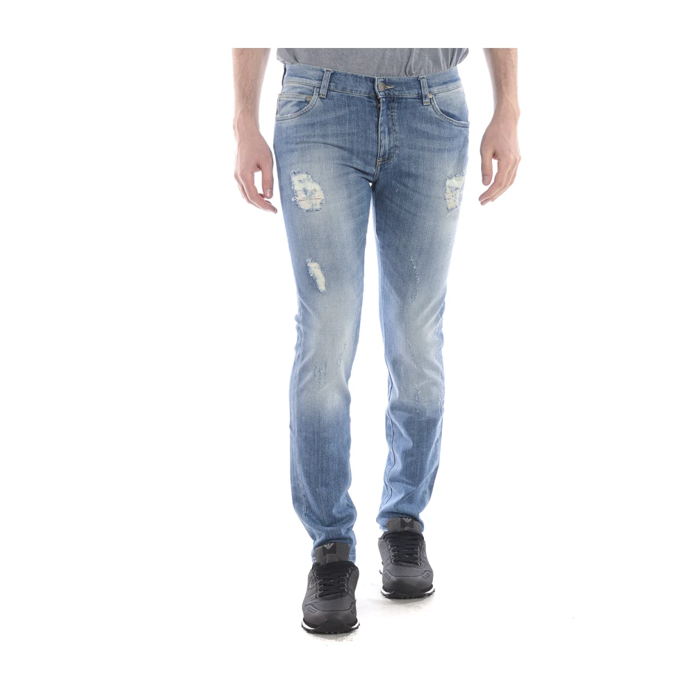 Daniele Alessandrini Men's Blue Slim-Fit Jeans - Slim Fit Jeans - W29 - Jeans