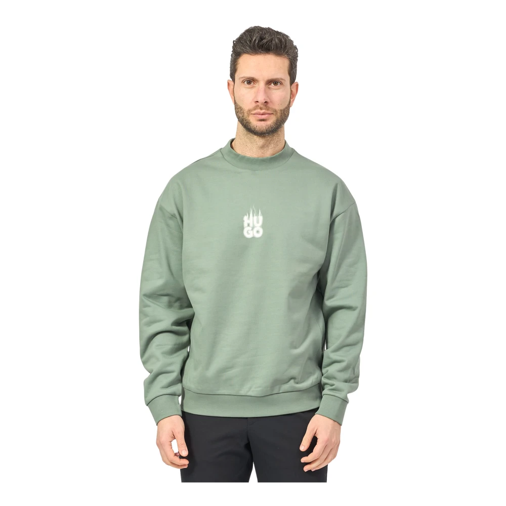 Hugo Boss Groene trui met logoprint Green Heren