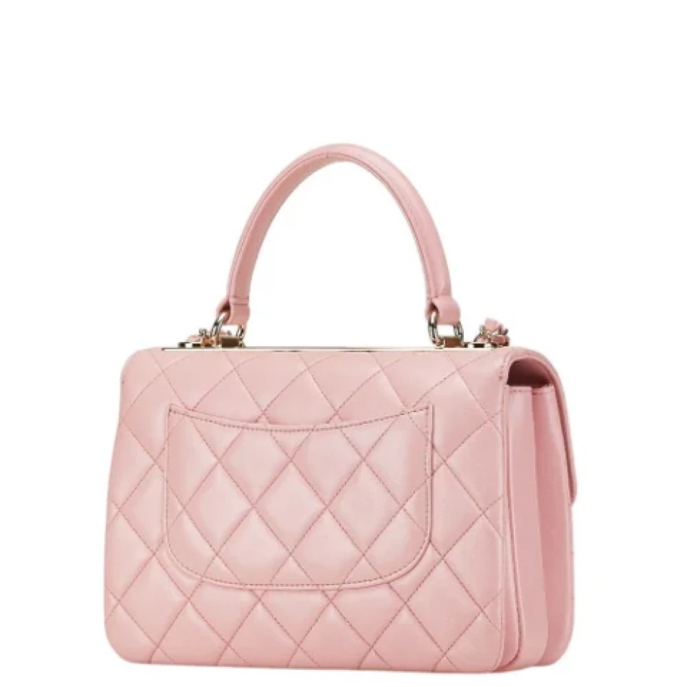 Chanel Vintage Pre-owned Leather handbags Pink Dames