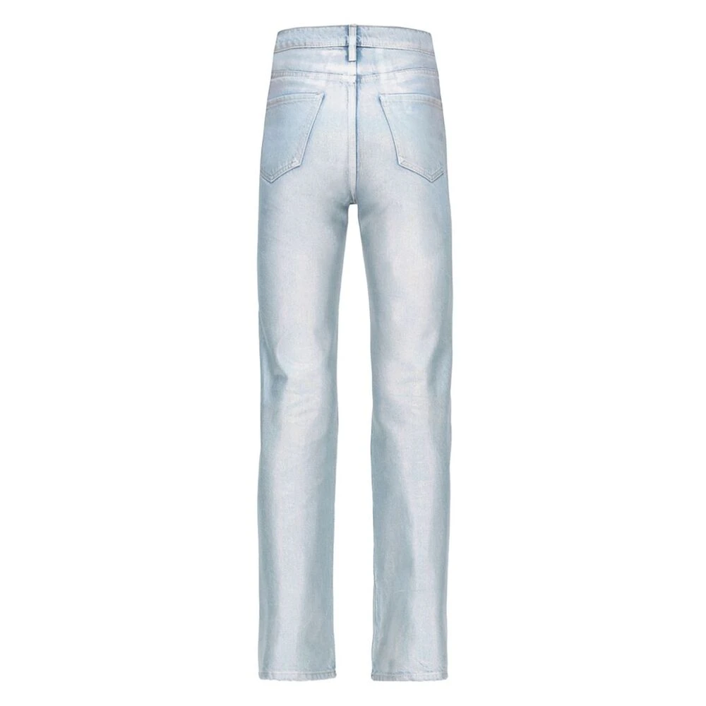 Frame Regeneratieve Katoenmix High-Waisted Jeans Blue Dames