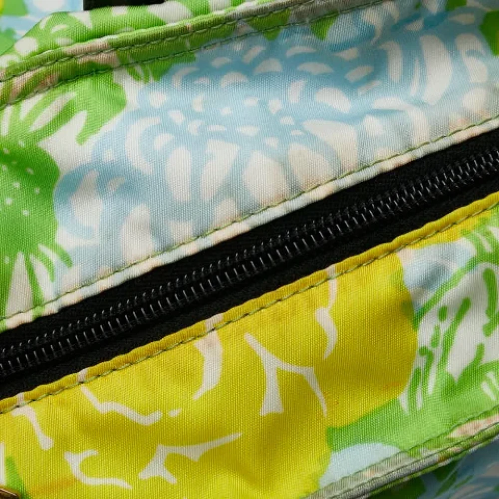 Prada Vintage Pre-owned Canvas prada-bags Green Dames