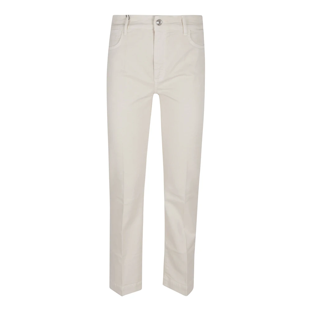 Max Mara Witte Skinny Leg Jeans Nude Neutrals White Dames