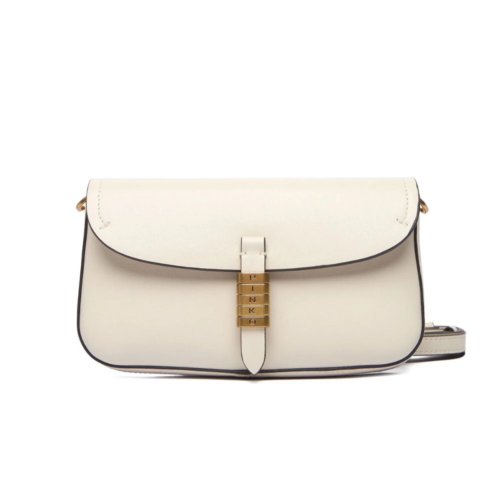 Pinko Bolso De Hombro Plano Saddle Bags Mujer Blanco 