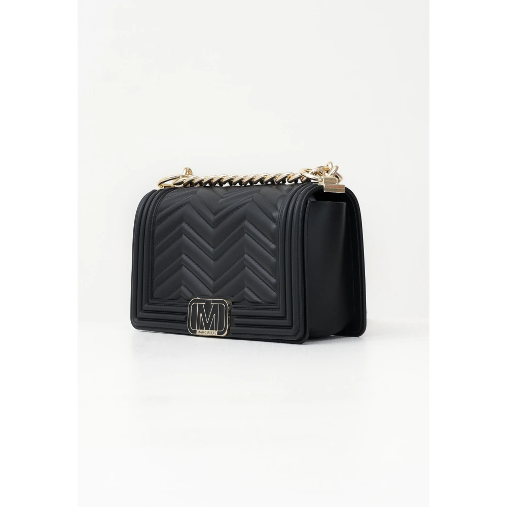 Marc Ellis Gewatteerde Chevron Schoudertas Black Dames