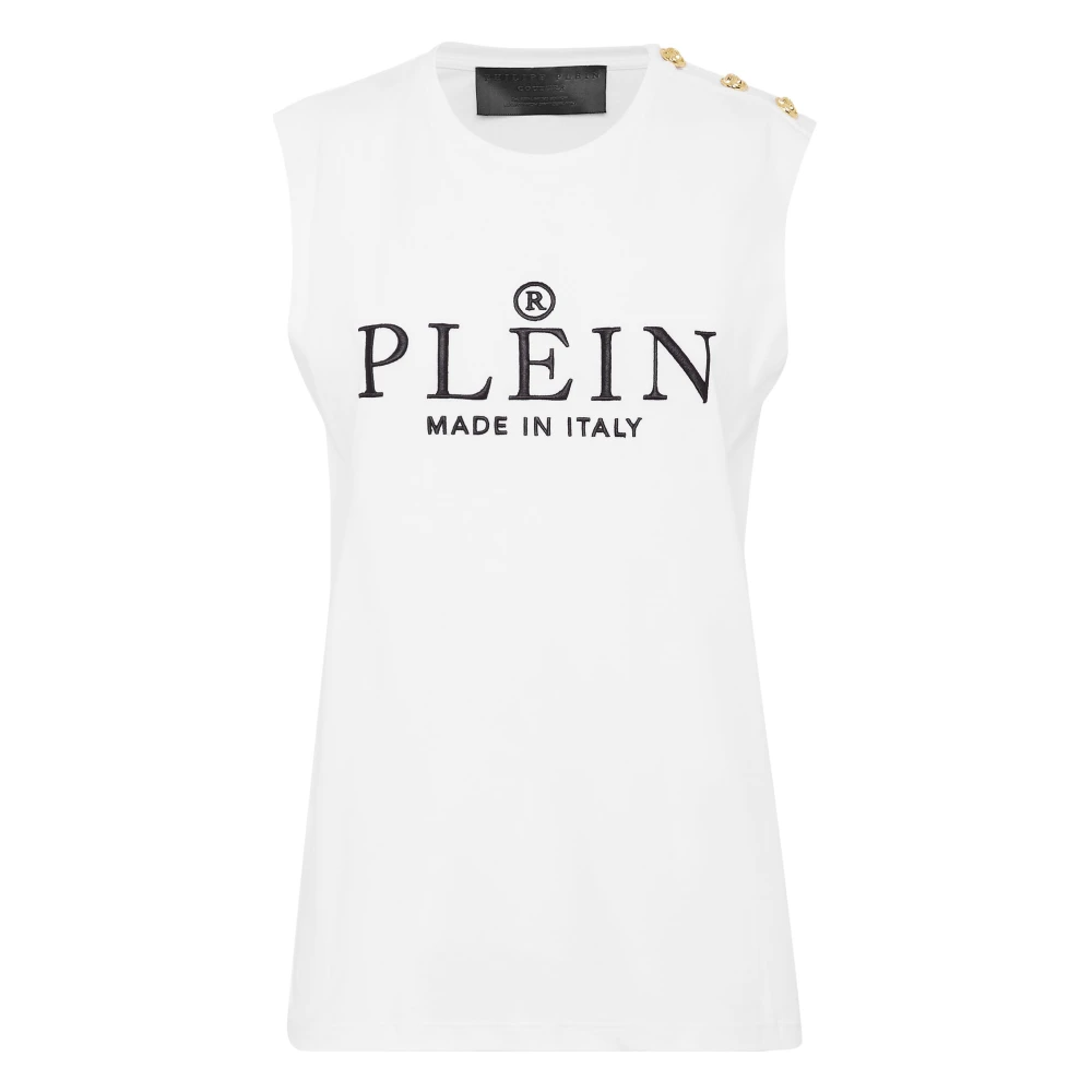 Philipp Plein Donna Bianco Top, Xs, New,