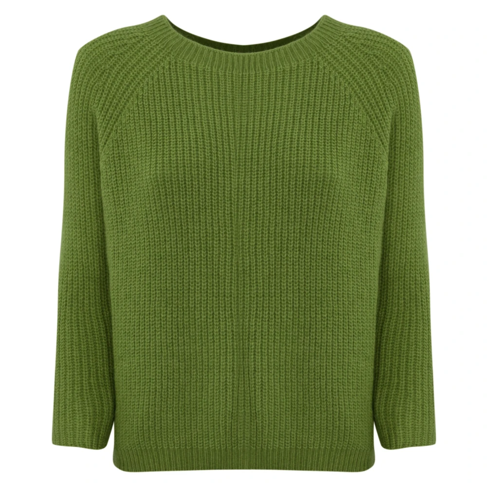 Max Mara Weekend Groene Mohair Trui met Raglan Mouwen Green Dames