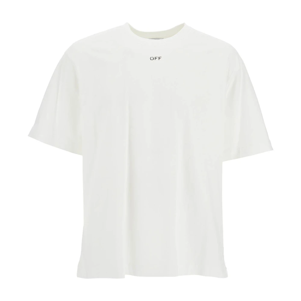 Off White Oversized Crewneck T-shirt White, Herr