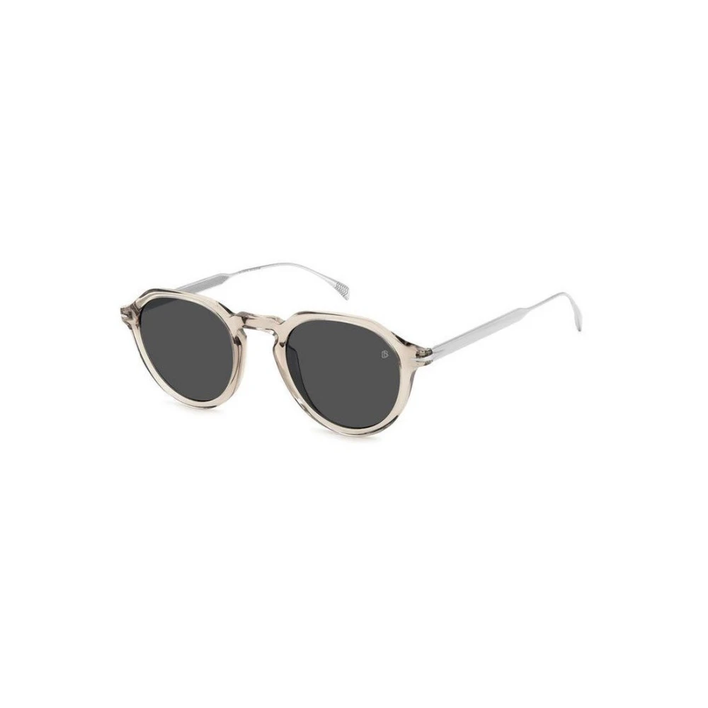Eyewear By David Beckham Brown Sunglasses, Male, 49 Mm, Round Sunglasses