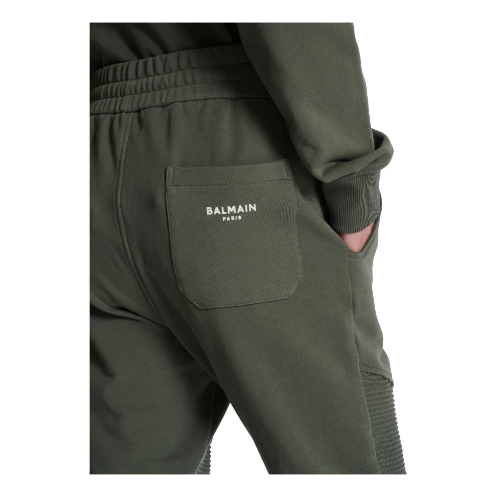Balmain Flocked Pari jogger Green Heren