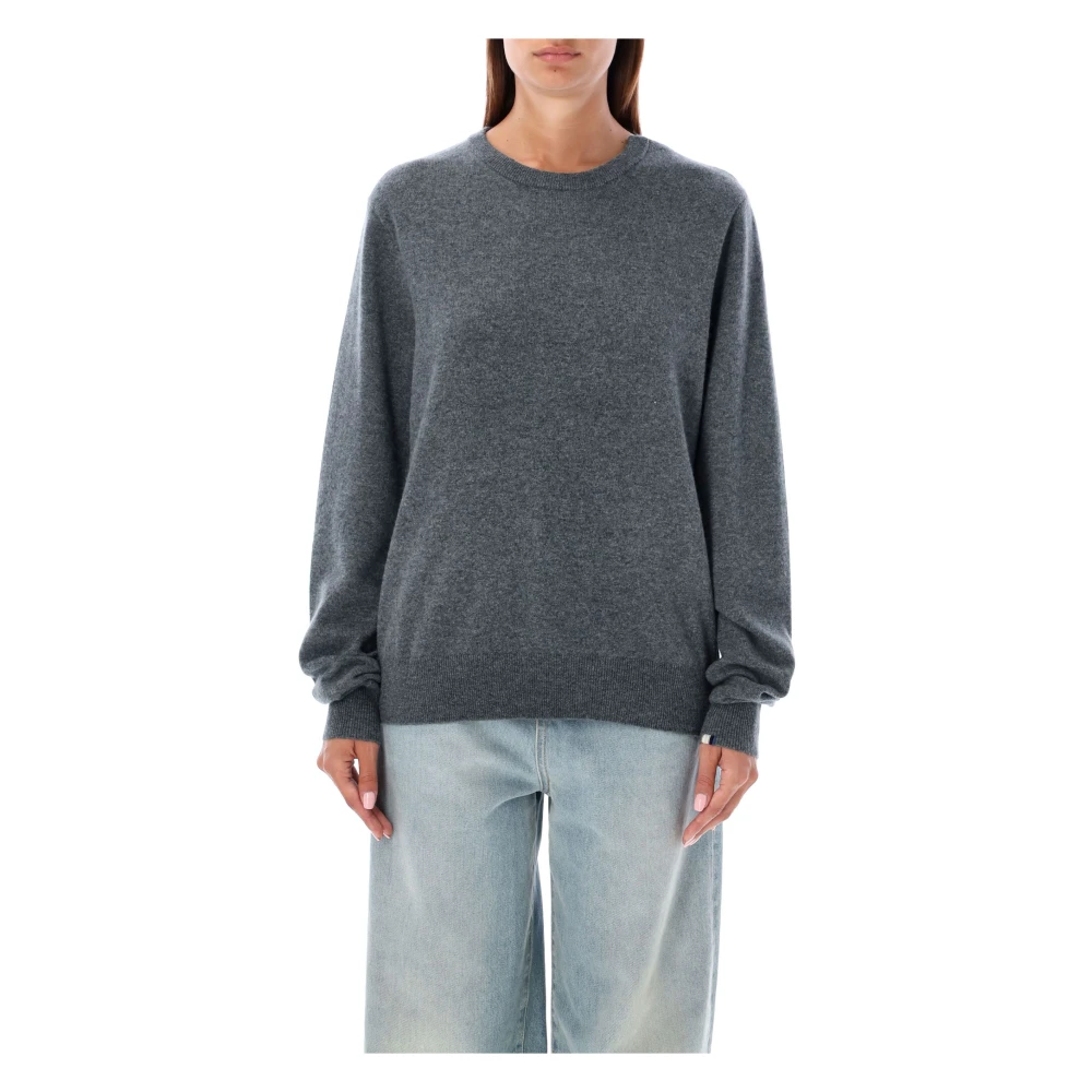 Extreme Cashmere Klassieke Cashmere Sweater Aw24 Gray Dames