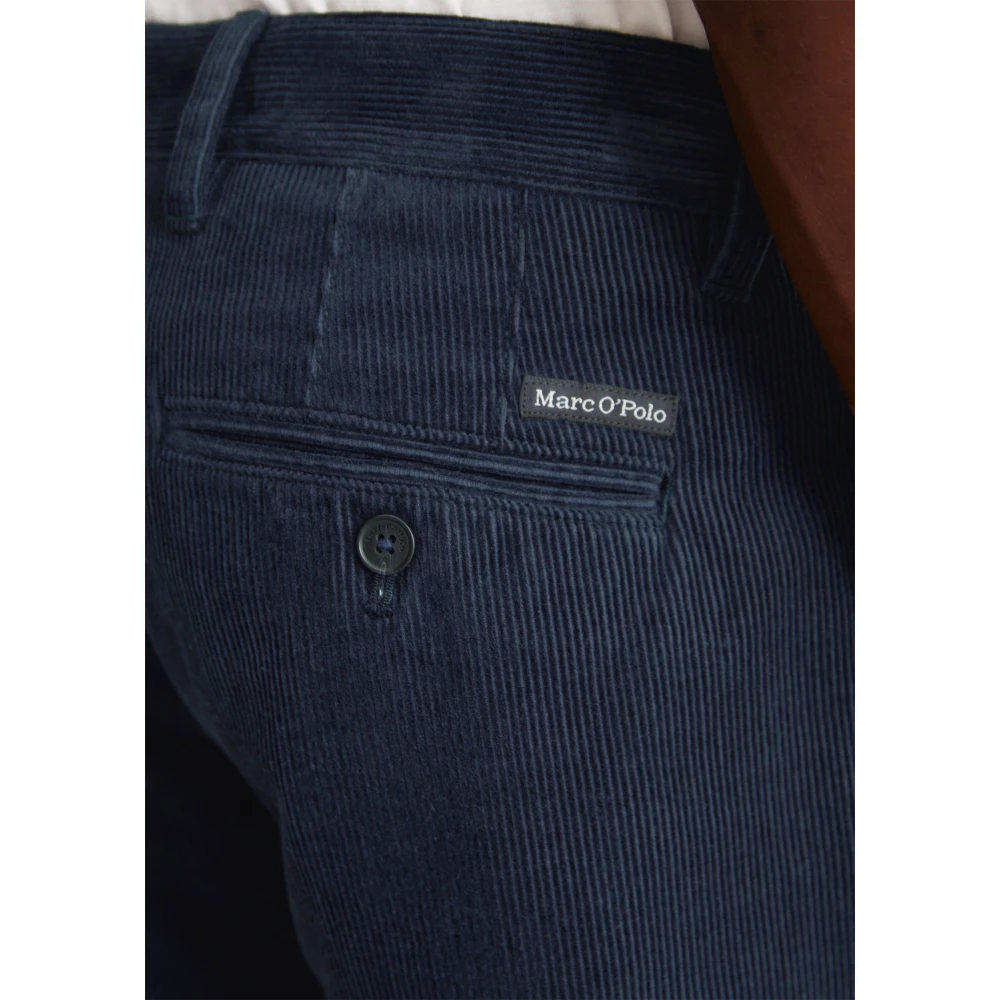 Marc O'Polo Corduroy broek model Osby plooien toelopend Blue Heren