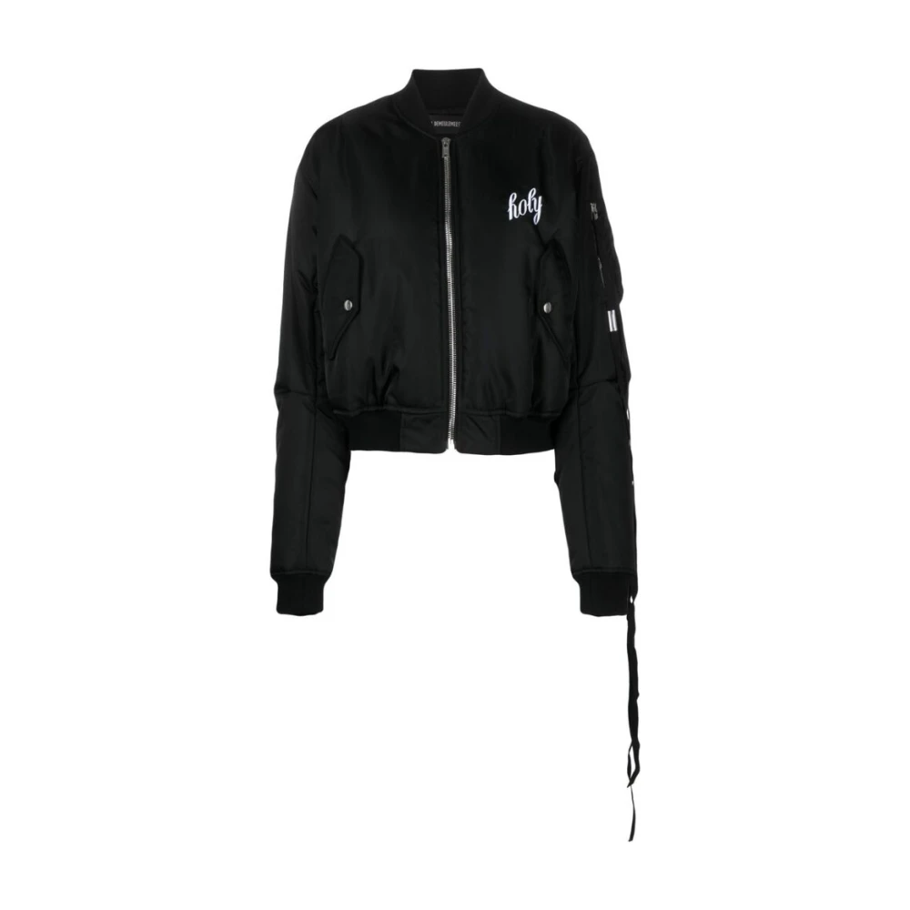 Ann Demeulemeester Geborduurde Motief Bomberjack Black Dames