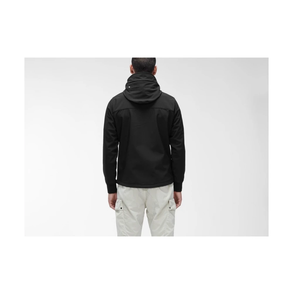C.P. Company Zwarte Soft Shell-R Google Jas Black Heren