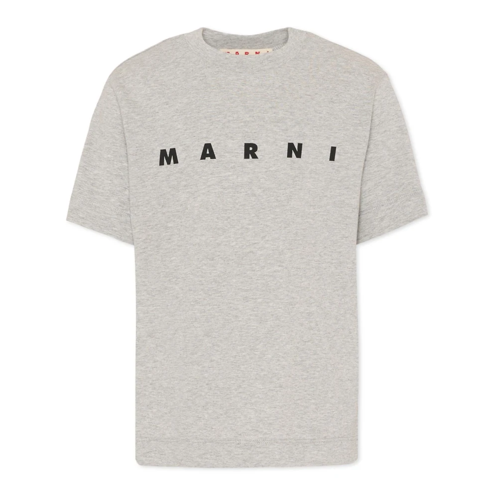 Marni Boys Gray Kids Short Sleeve T-Shirts, 12 Y, Short Sleeves T-Shirt