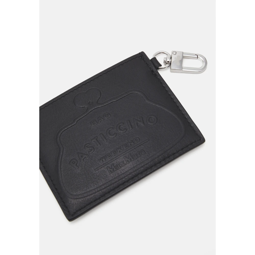 Max Mara Weekend Zwarte leren kaarthouder Pasticcino tas Black Dames