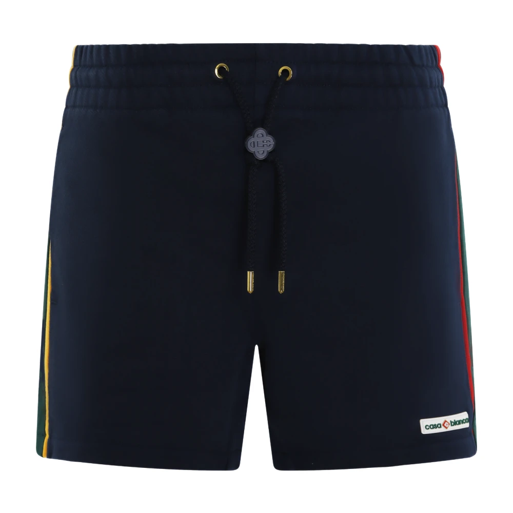 Casablanca Blauwe Katoenen Shorts met Koord Blue Heren