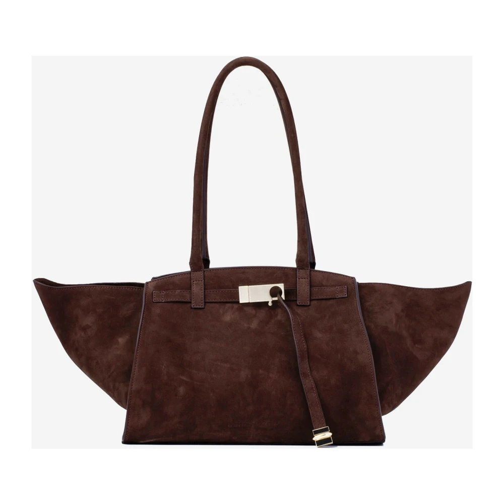 Benedetta Bruzziches Women's Brown Suede Leather Tote Bag - Shoulder Bags - One Size - Bags